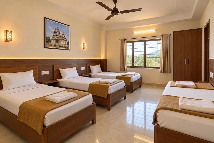4-Bed Non-AC Room at Gajanan Maharaj Bhakta Niwas, Trimbakeshwar